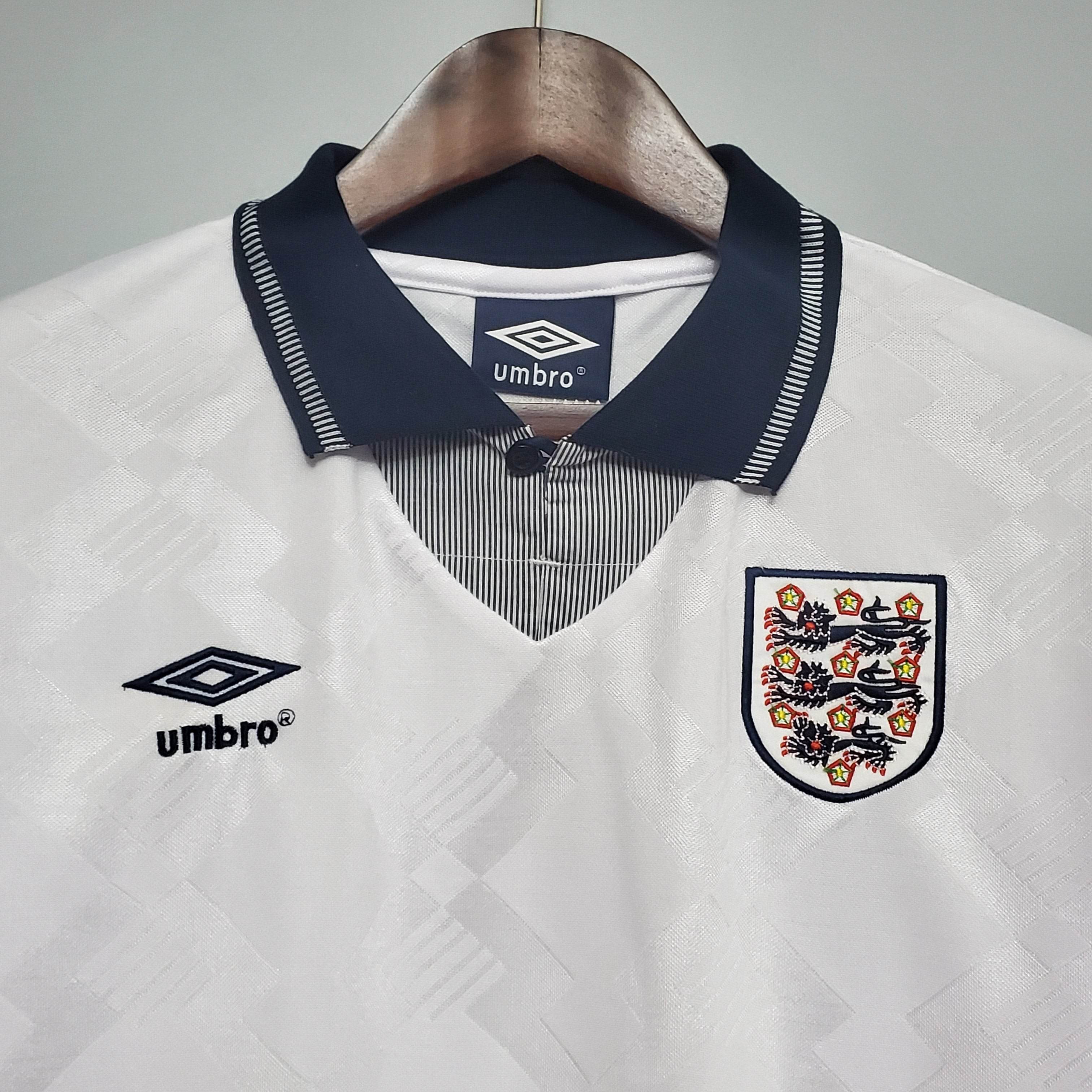 1990 England Home Football kit - Footyb