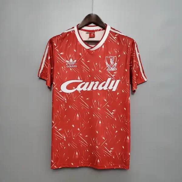 1989-1990 Liverpool home Football kit - Footyb