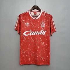 1989-1990 Liverpool home Football kit - Footyb