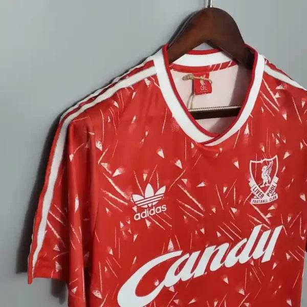 1989-1990 Liverpool home Football kit - Footyb
