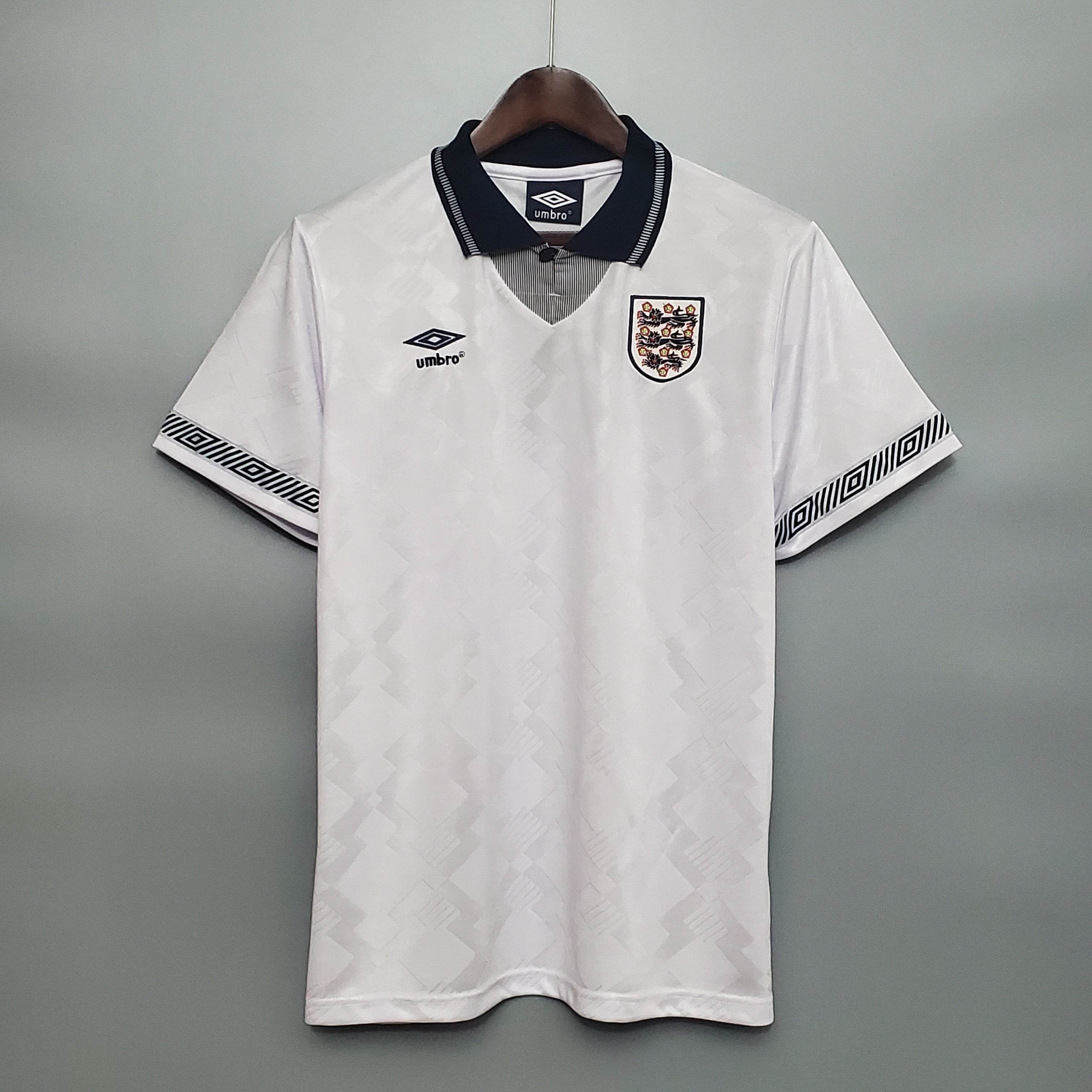 1990 England Home Football kit - Footyb