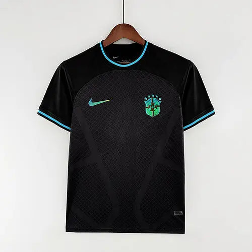2022 Brazil Concept Black Football kit Footyb