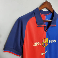 Barcelona 100th Anniversary version home Football kit Footyb